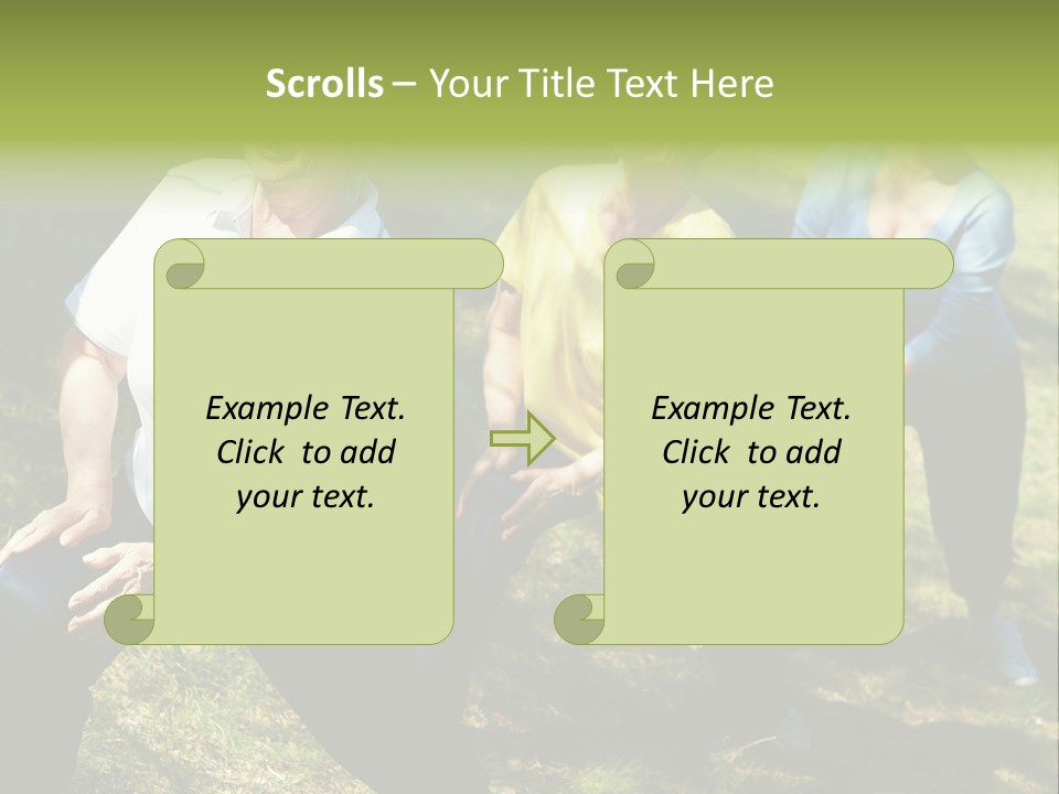 A Group Of Women Doing Yoga In A Park PowerPoint Template