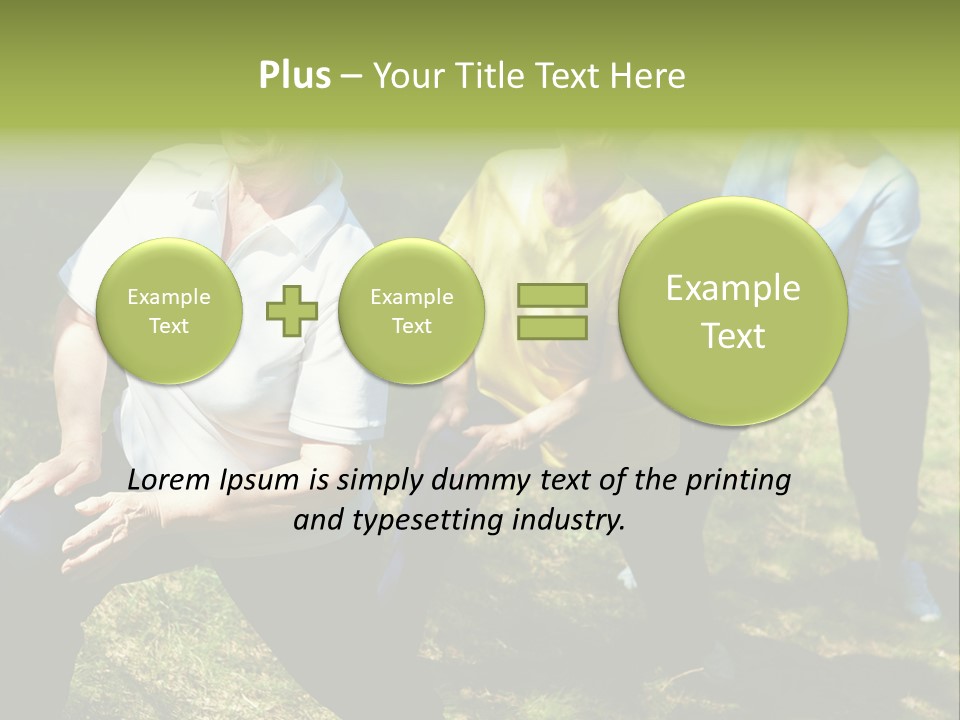 A Group Of Women Doing Yoga In A Park PowerPoint Template