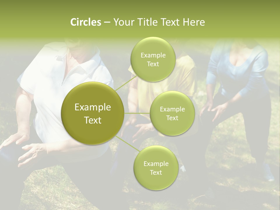 A Group Of Women Doing Yoga In A Park PowerPoint Template