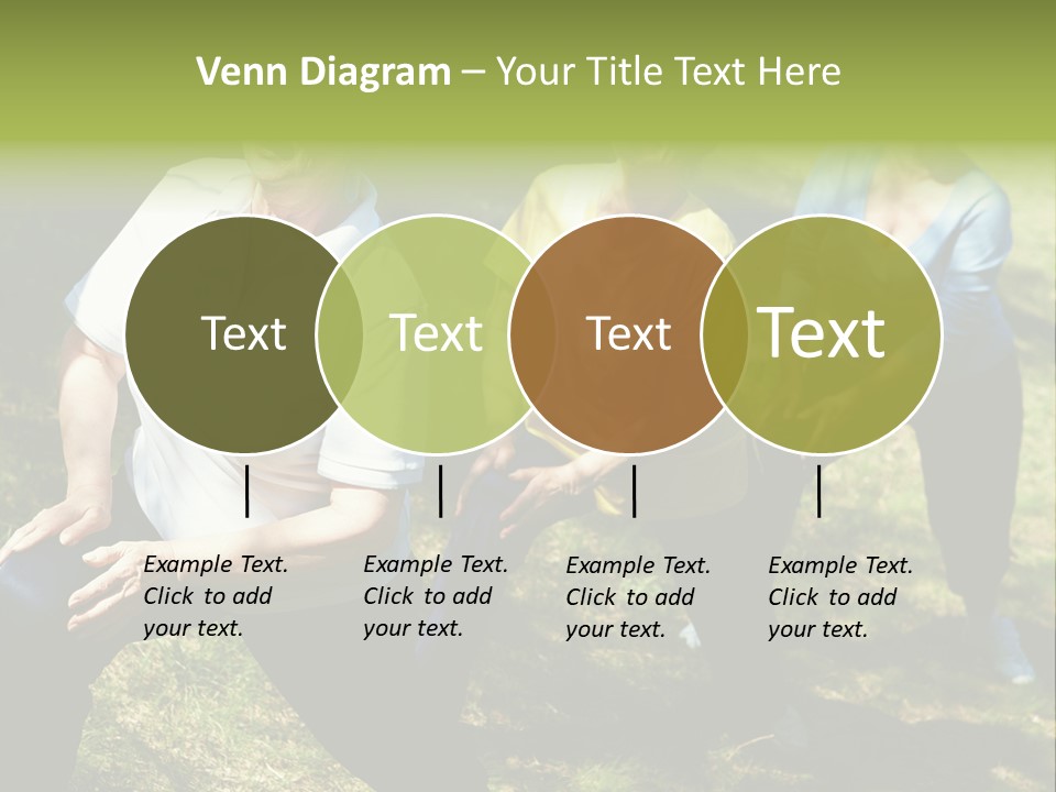 A Group Of Women Doing Yoga In A Park PowerPoint Template