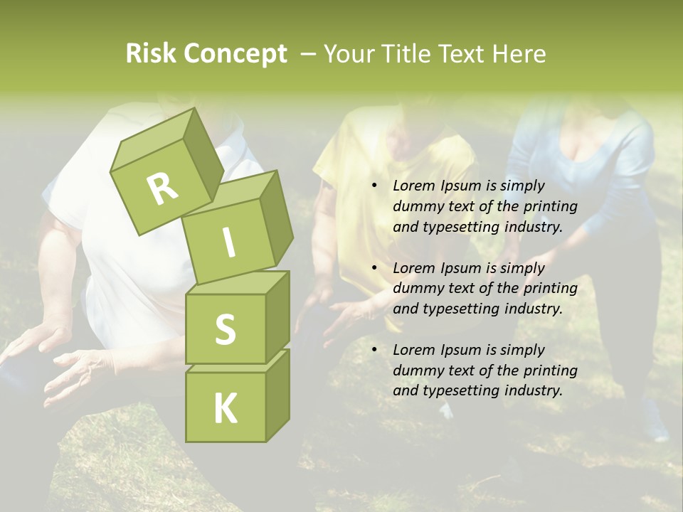 A Group Of Women Doing Yoga In A Park PowerPoint Template