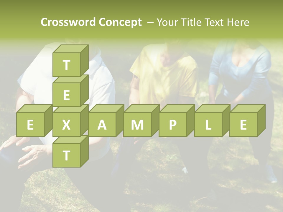 A Group Of Women Doing Yoga In A Park PowerPoint Template