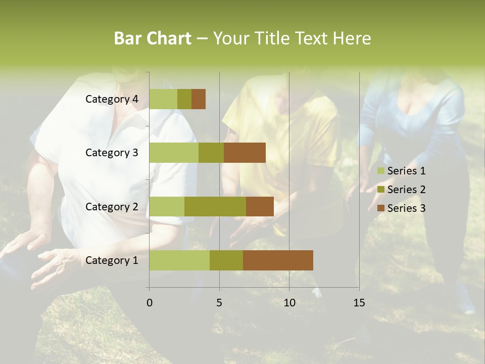A Group Of Women Doing Yoga In A Park PowerPoint Template