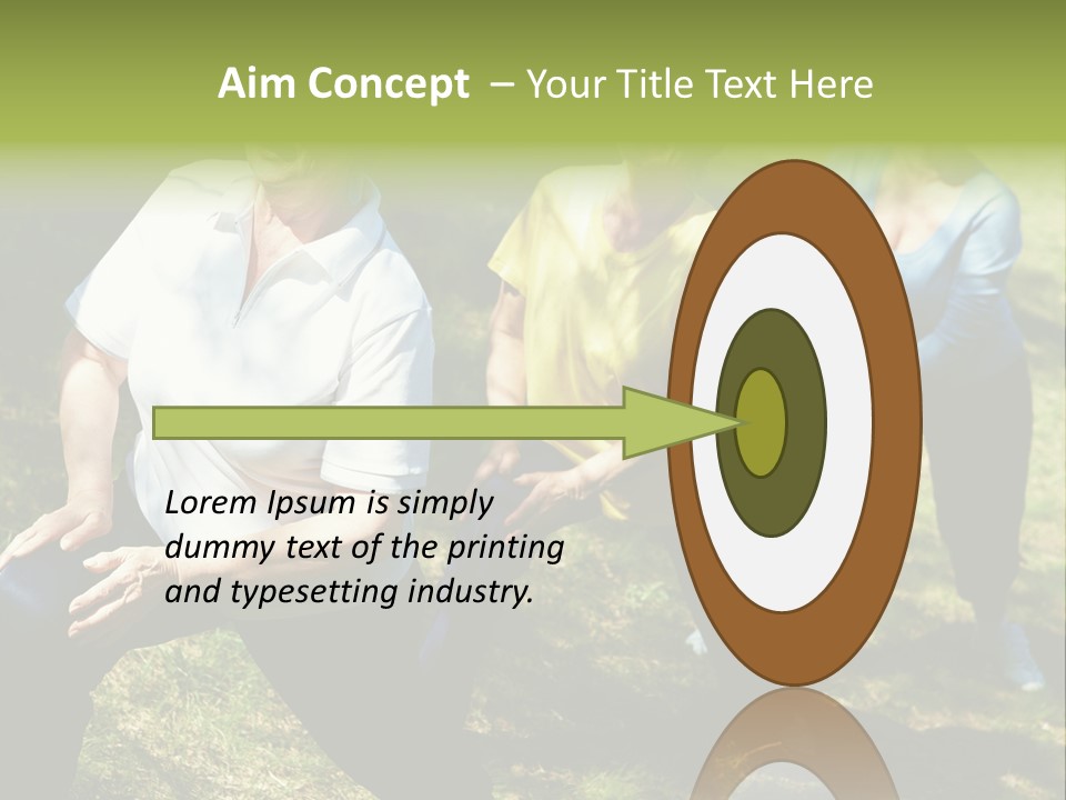 A Group Of Women Doing Yoga In A Park PowerPoint Template