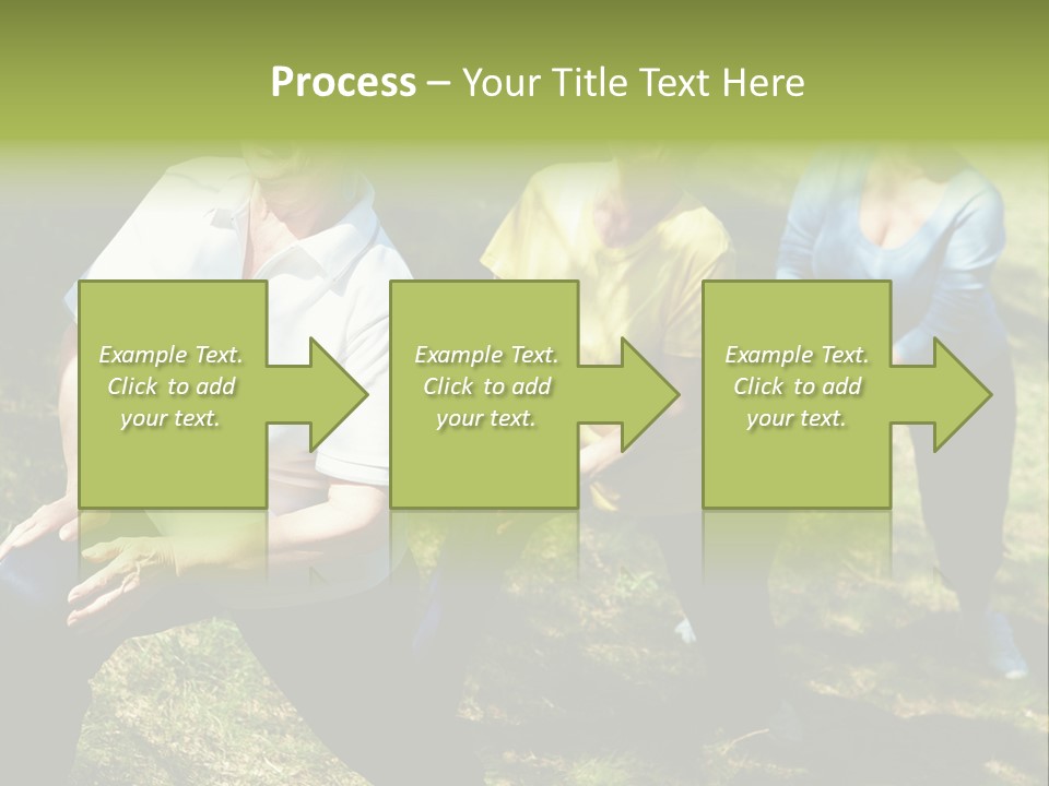 A Group Of Women Doing Yoga In A Park PowerPoint Template