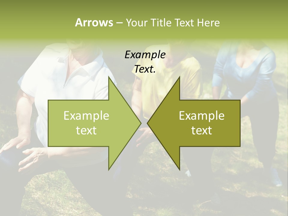 A Group Of Women Doing Yoga In A Park PowerPoint Template