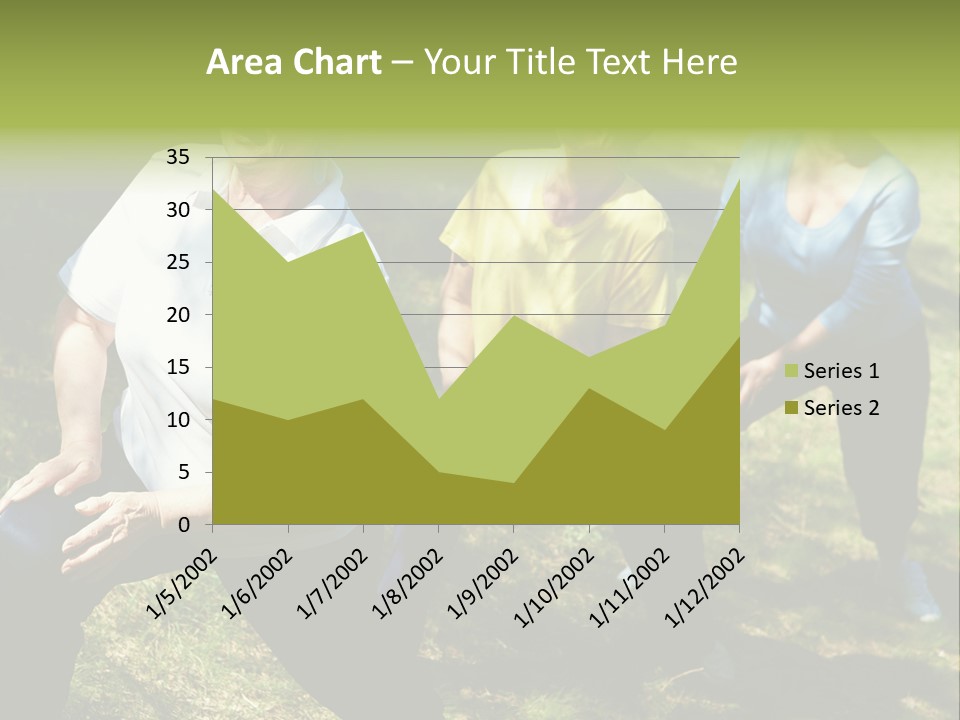A Group Of Women Doing Yoga In A Park PowerPoint Template