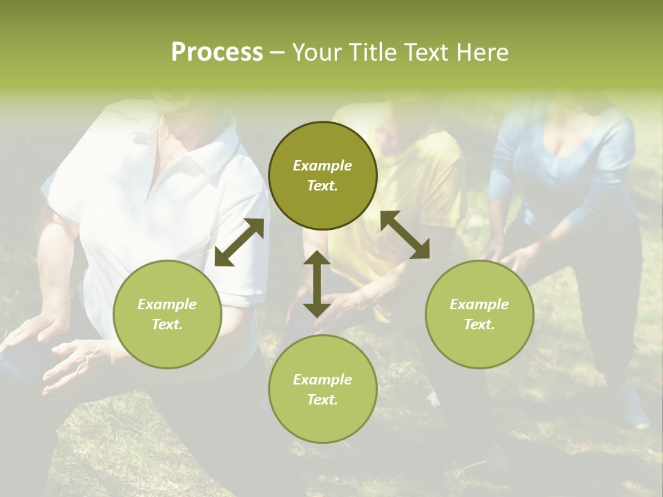 A Group Of Women Doing Yoga In A Park PowerPoint Template