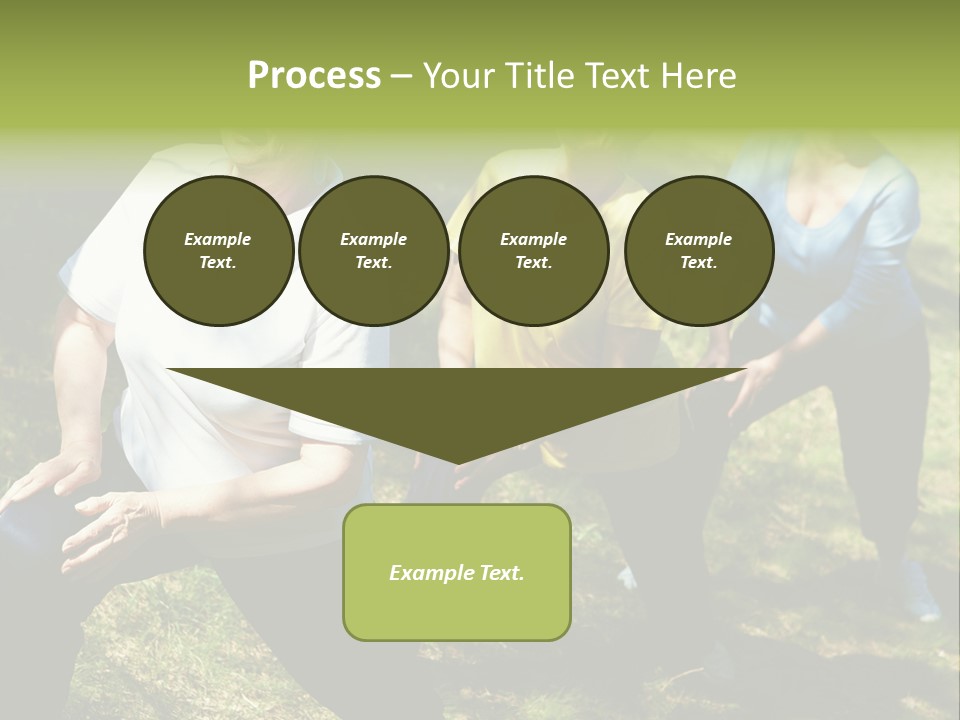 A Group Of Women Doing Yoga In A Park PowerPoint Template