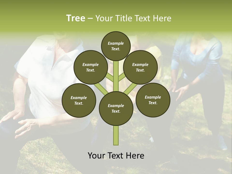 A Group Of Women Doing Yoga In A Park PowerPoint Template