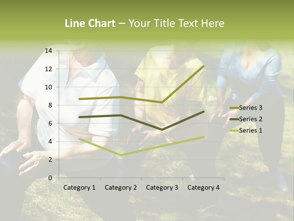 A Group Of Women Doing Yoga In A Park PowerPoint Template