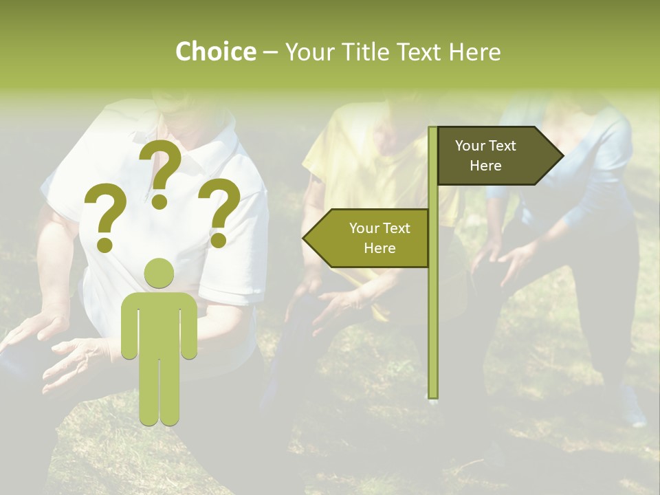 A Group Of Women Doing Yoga In A Park PowerPoint Template