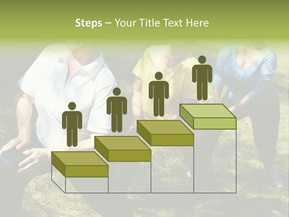 A Group Of Women Doing Yoga In A Park PowerPoint Template