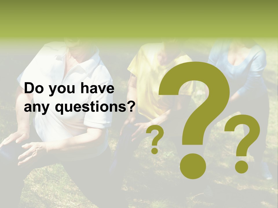 A Group Of Women Doing Yoga In A Park PowerPoint Template