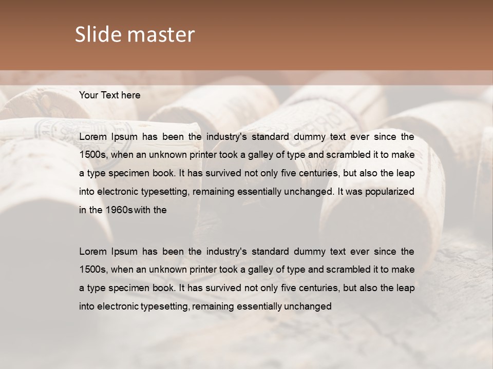 Brown Cap Wine PowerPoint Template