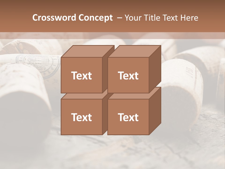 Brown Cap Wine PowerPoint Template