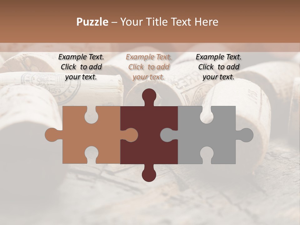 Brown Cap Wine PowerPoint Template