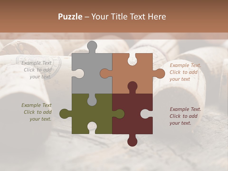 Brown Cap Wine PowerPoint Template