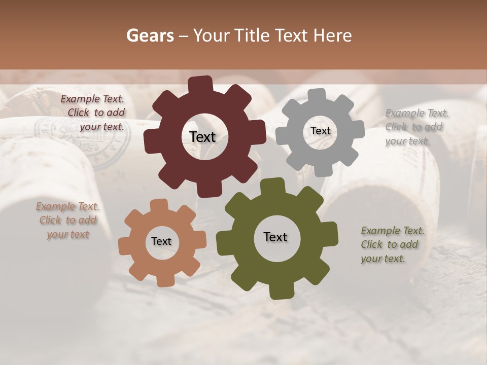 Brown Cap Wine PowerPoint Template