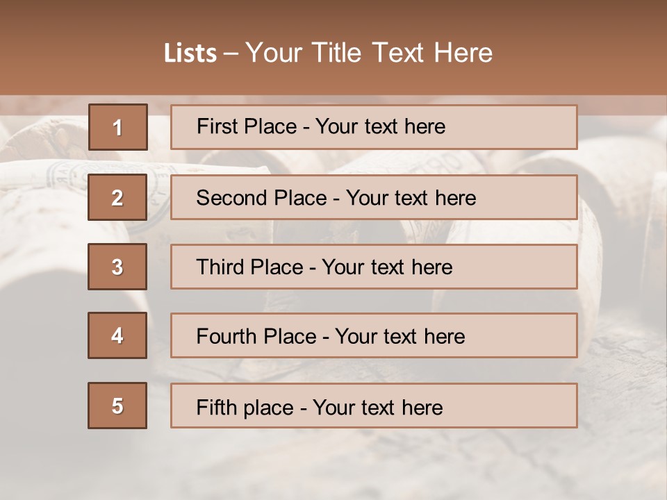 Brown Cap Wine PowerPoint Template