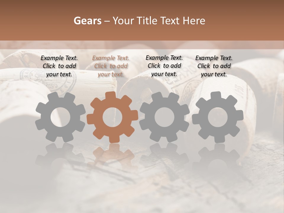 Brown Cap Wine PowerPoint Template