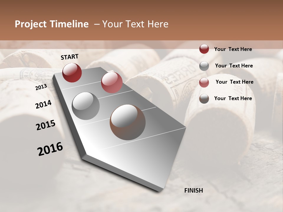 Brown Cap Wine PowerPoint Template