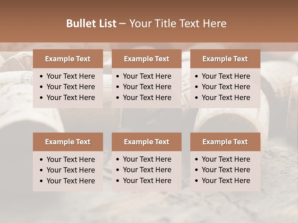 Brown Cap Wine PowerPoint Template