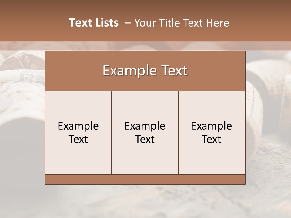 Brown Cap Wine PowerPoint Template