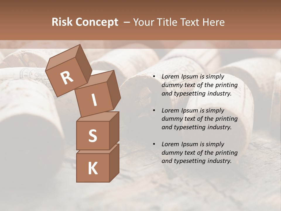 Brown Cap Wine PowerPoint Template