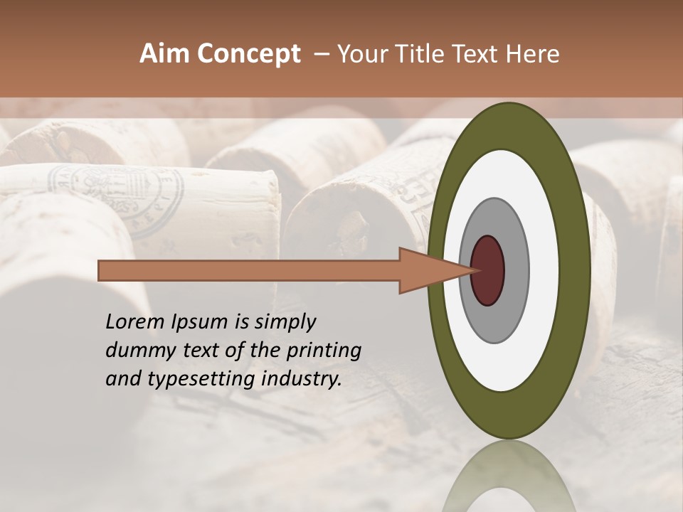 Brown Cap Wine PowerPoint Template