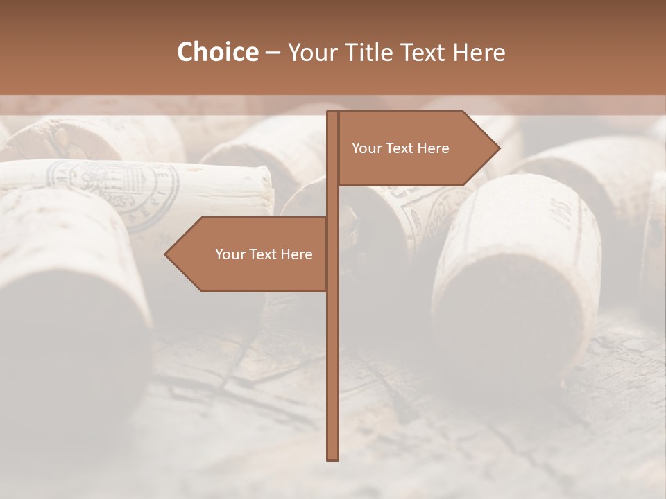 Brown Cap Wine PowerPoint Template