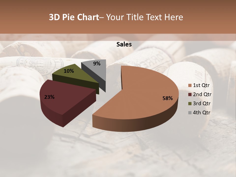 Brown Cap Wine PowerPoint Template