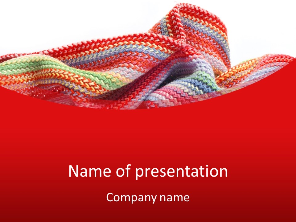 A Red Background With A Wavy Pattern On It PowerPoint Template