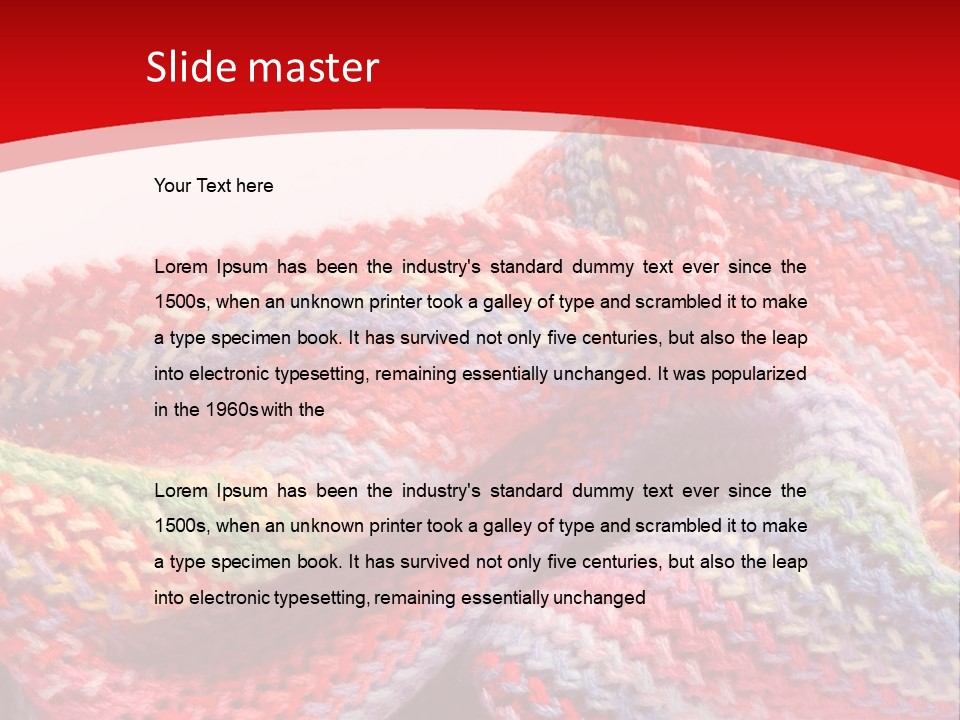 A Red Background With A Wavy Pattern On It PowerPoint Template