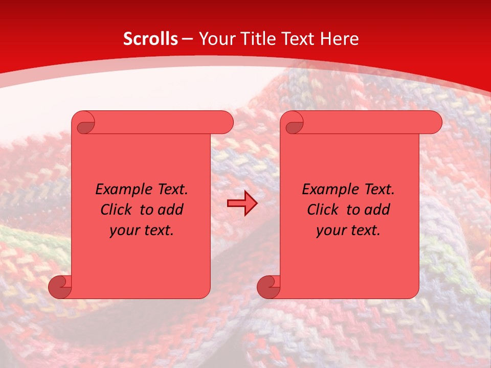 A Red Background With A Wavy Pattern On It PowerPoint Template