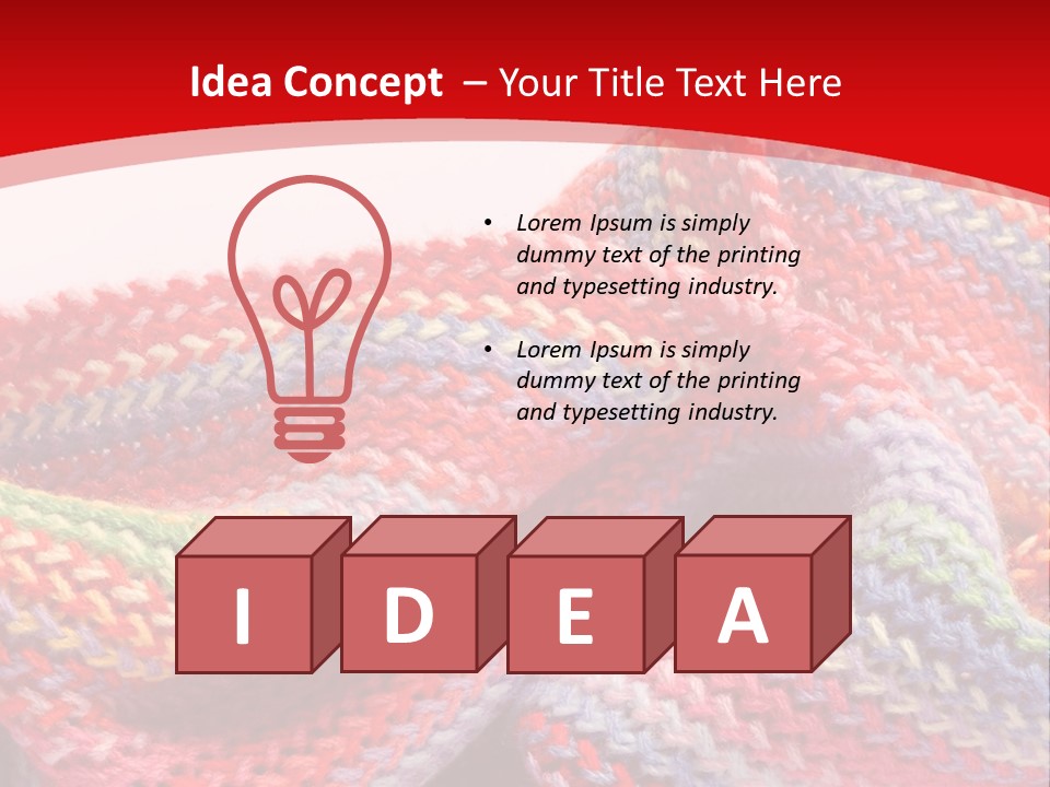 A Red Background With A Wavy Pattern On It PowerPoint Template