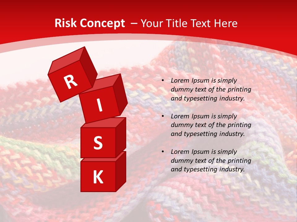 A Red Background With A Wavy Pattern On It PowerPoint Template