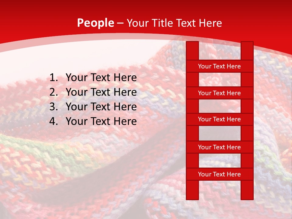 A Red Background With A Wavy Pattern On It PowerPoint Template