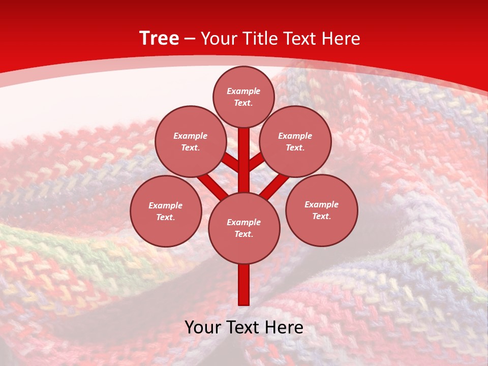 A Red Background With A Wavy Pattern On It PowerPoint Template