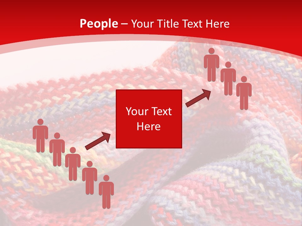 A Red Background With A Wavy Pattern On It PowerPoint Template