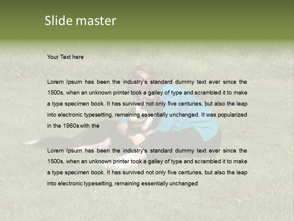 Male Romance Blossom PowerPoint Template