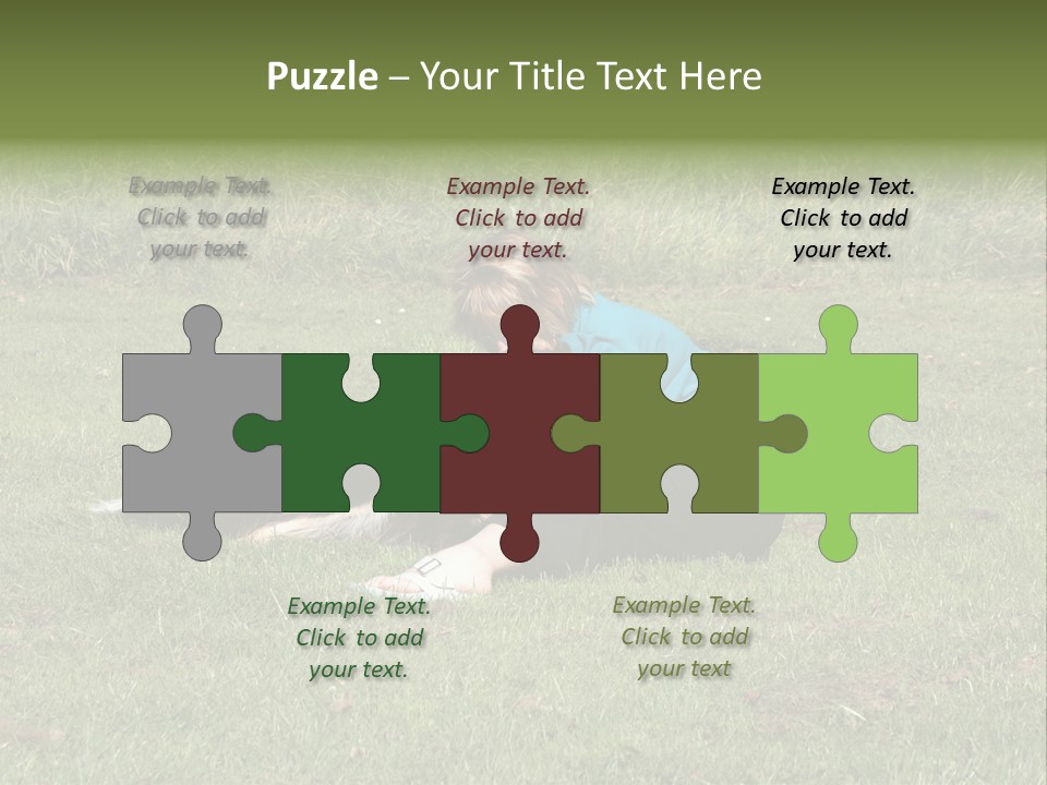 Male Romance Blossom PowerPoint Template