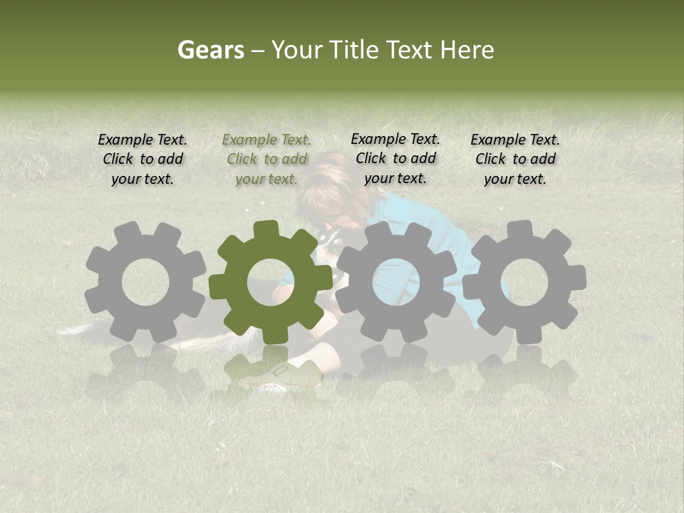 Male Romance Blossom PowerPoint Template