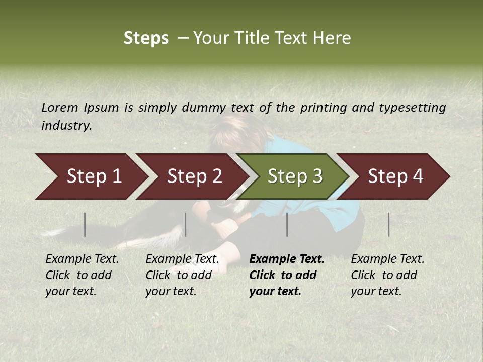 Male Romance Blossom PowerPoint Template