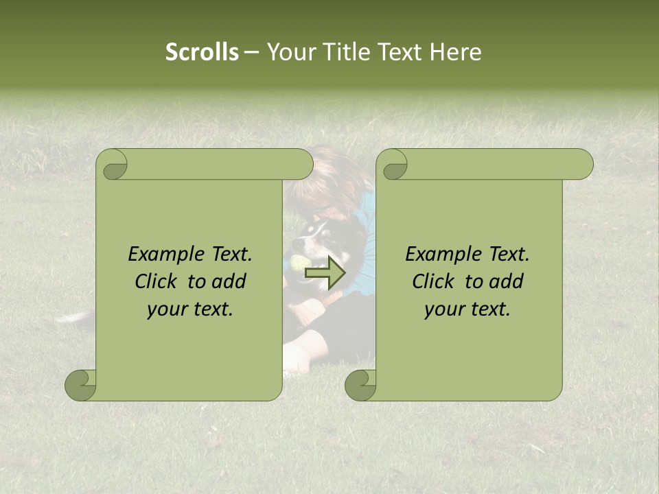 Male Romance Blossom PowerPoint Template