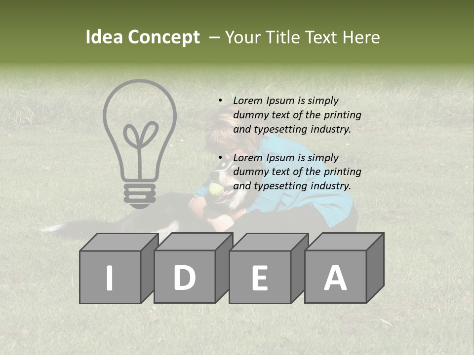 Male Romance Blossom PowerPoint Template