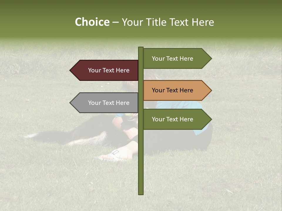 Male Romance Blossom PowerPoint Template