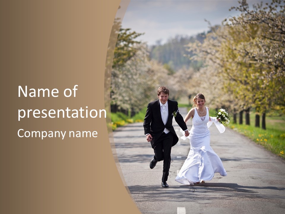 Male Romance Blossom PowerPoint Template