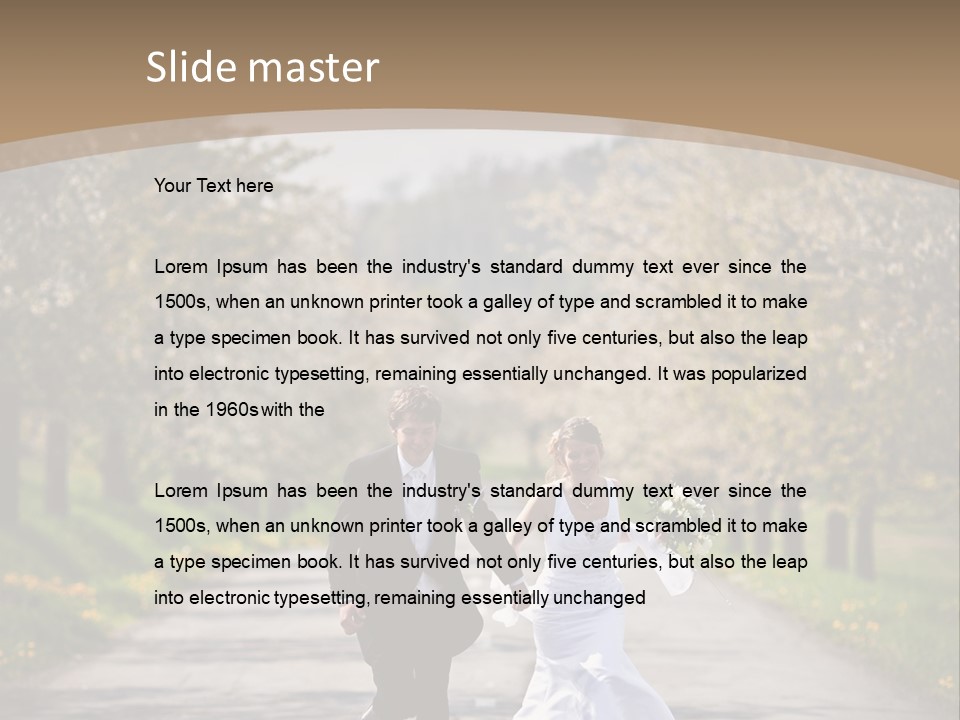 Male Romance Blossom PowerPoint Template