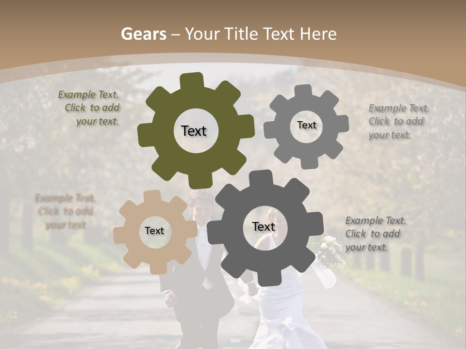 Male Romance Blossom PowerPoint Template